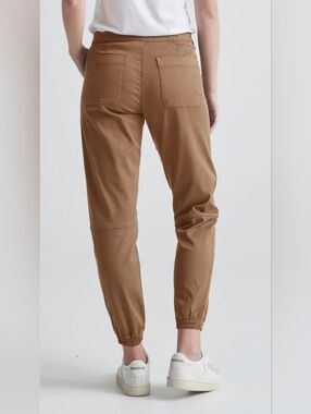 DU/ER Women's Live Free High Rise Jogger Sand Tencel Cotton Duer $140 32x28